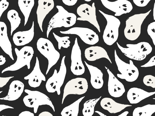 2021 Halloween - Spooktacular - Halloween Ghosts in Black and White