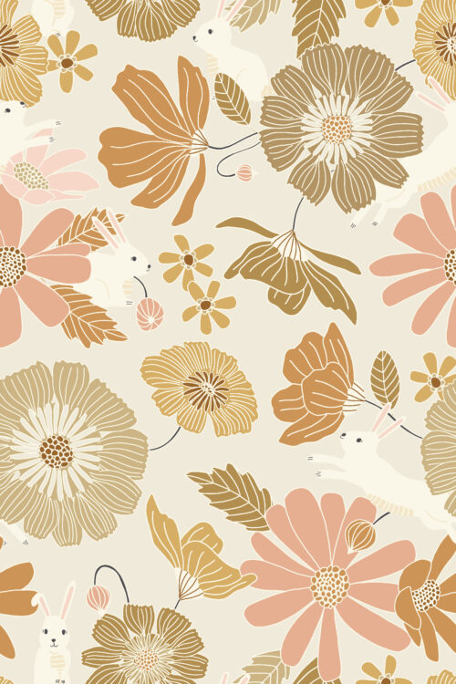 2022 Easter - Bunny Bloom Floral in Country Field