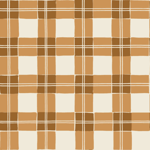 2022 Easter - Tartan Plaid in Brown and Honey Gold