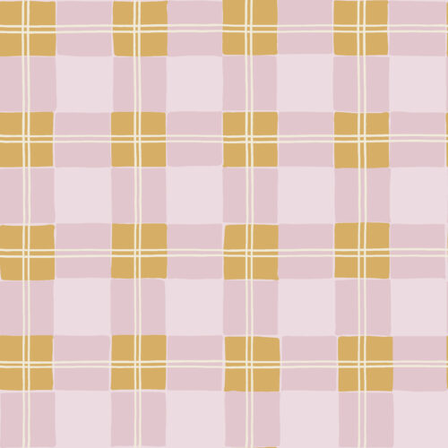 2022 Easter - Tartan Plaid in Lilac and Honey Yellow
