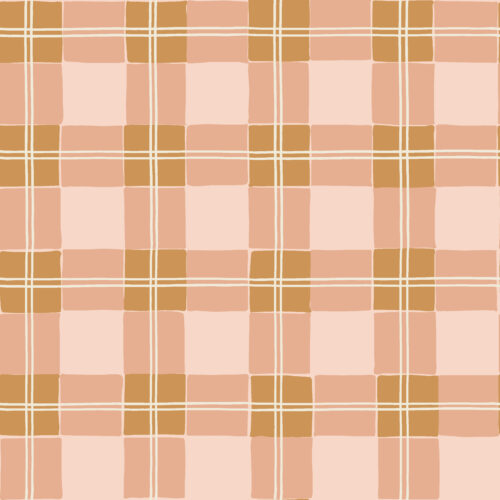 2022 Easter - Tartan Plaid in Pink and Honey Gold