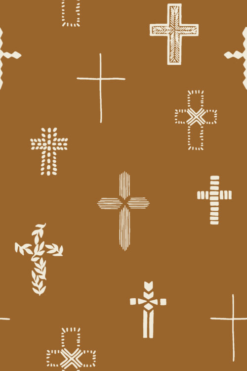 2022 Easter - small Easter Cross in Brown