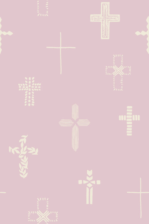 2022 Easter - small Easter Cross in Lilac Light Purple