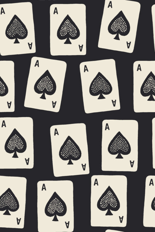 2022 Love You in Spades - Ace of Spades in Charcoal Cream