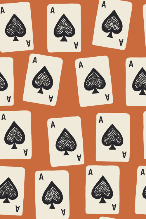 2022 Love You in Spades - Ace of Spades on Rust Red