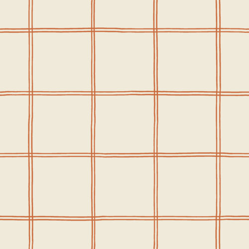 2022 Love You in Spades - Grid Lines Rust on Cream