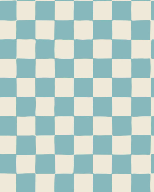 2022 Summer Play - 2022 Summer Play Retro Checkerboard in Aqua Blue