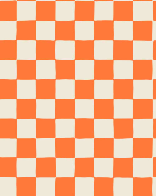 2022 Summer Play - 2022 Summer Play Retro Checkerboard in Bright Orange