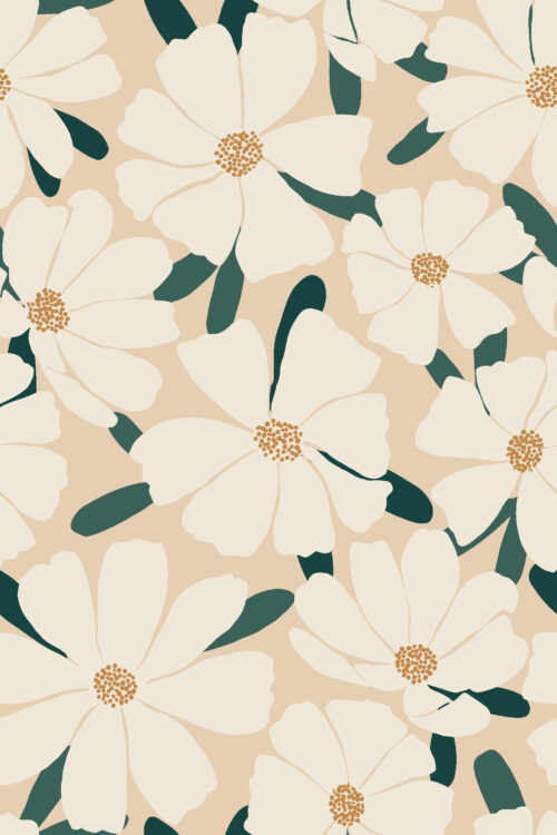 A Boho Christmas - Christmas Cosmos Floral in Cream