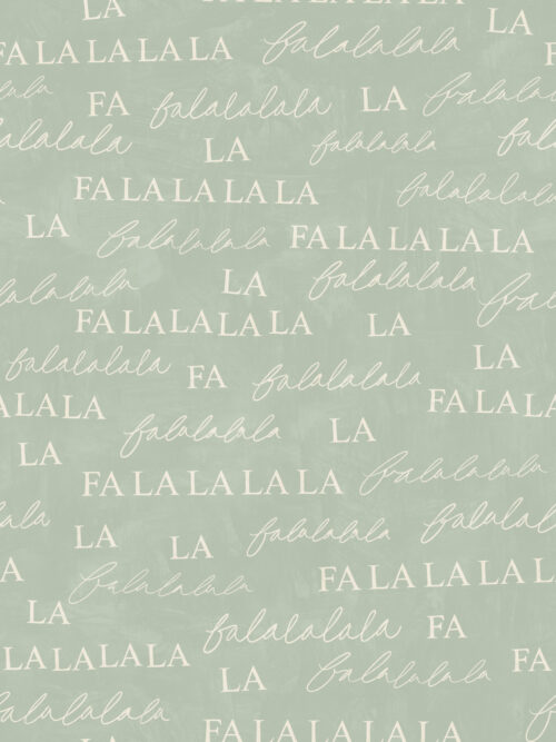 A Boho Christmas - Falalala on Mint Green