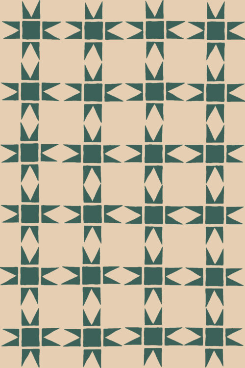 A Boho Christmas - Pieced Christmas Stars in Pine Green