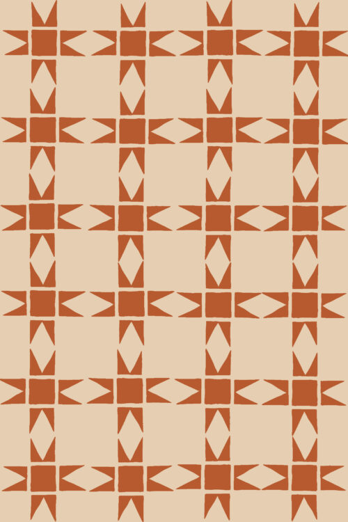 A Boho Christmas - Pieced Christmas Stars in Rust red