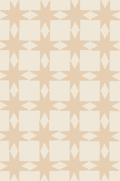 A Boho Christmas - Quilted Christmas Stars on off white