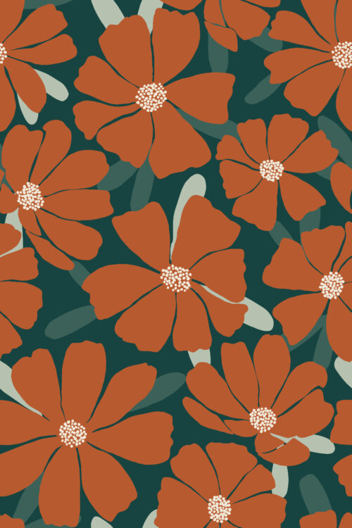 A Boho Christmas - Red Christmas Cosmos Floral