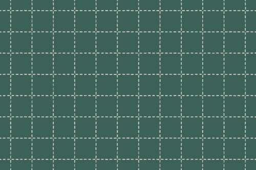 A Boho Christmas - Stitched Grid on Pine Green