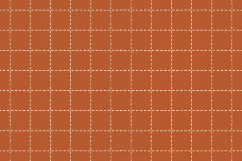 A Boho Christmas - -Stitched Grid on Rust red