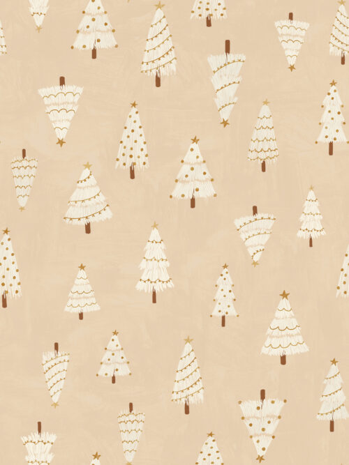 A Boho Christmas - White Christmas trees on Custard
