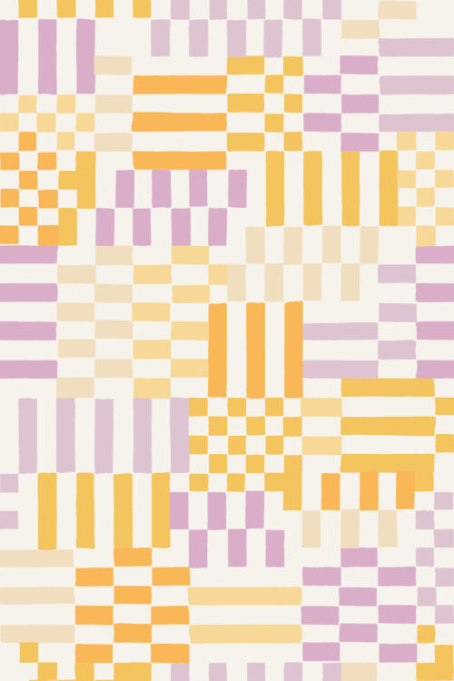 A Happy Little Summer - Checkery Checker in Lavender, Lilac, Yellow