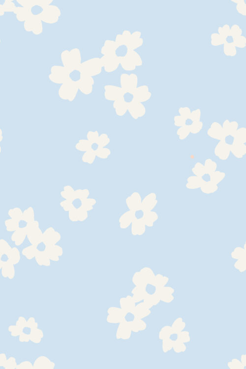A Happy Little Summer - Fleur-fetti Floral on Pastel Blue