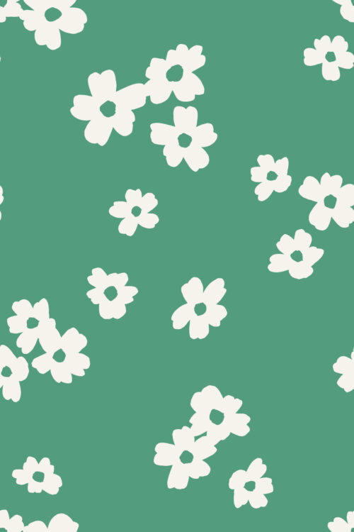 A Happy Little Summer - Fleur-fetti Flowers on Emerald Green