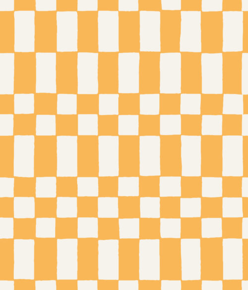 A Happy Little Summer - Neo Checkerboard in Amber Yellow
