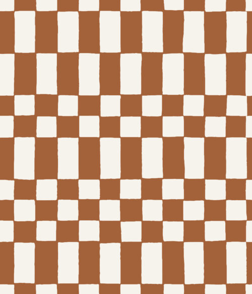A Happy Little Summer - Neo Checkerboard in Cocoa Brown