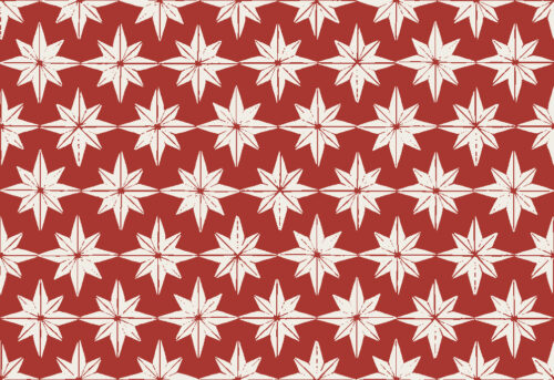 Christmas Cheer - REV 150 christmas star tiles on red -- small