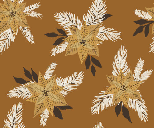 Christmas Cheer - REV 150dpi  gold poinsettia christmas on cinnamon