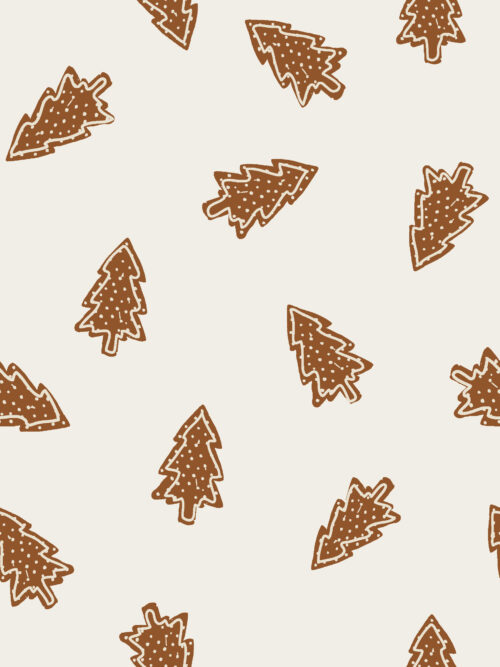 Christmas Cheer - Tossed gingerbread christmas trees -- small copy