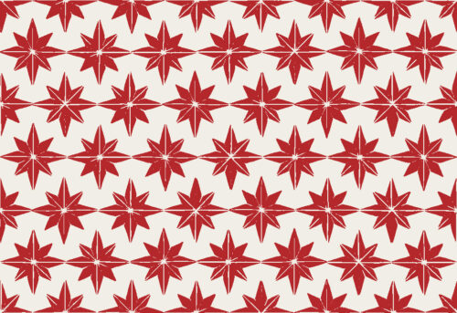 Christmas Cheer - christmas star tiles in red -- small