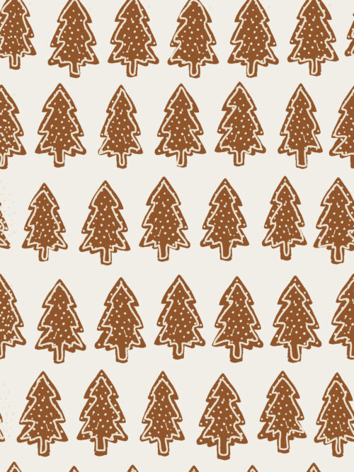 Christmas Cheer - gingerbread christmas trees -- large