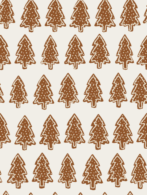 Christmas Cheer - gingerbread christmas trees -- small