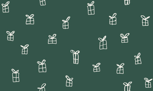 Freehand Holidays - Christmas presents on green festive holidays