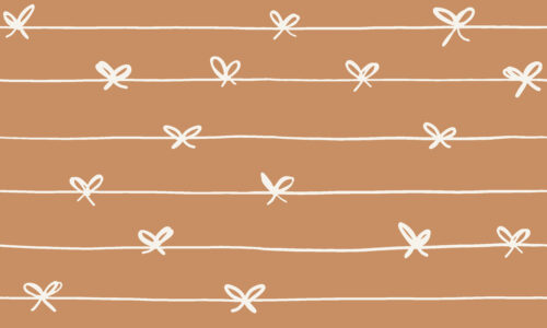 Freehand Holidays - Christmas ribbons and bows on gold yellow