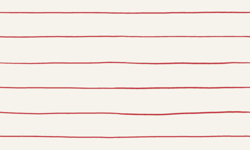 Freehand Holidays - Red stripe on bone Christmas