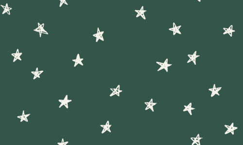 Freehand Holidays - Stars on green hunter green Christmas stars