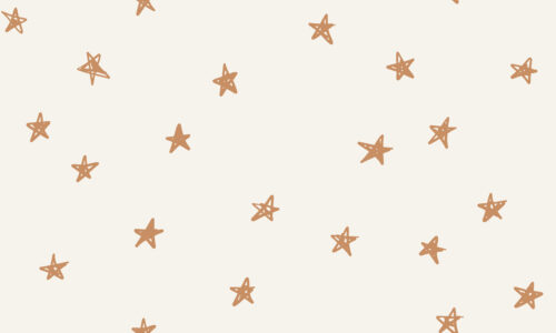 Freehand Holidays - gold christmas stars on bone festive holidays