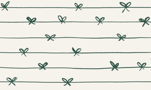 Freehand Holidays - green bows and ribbon christmas wrapping