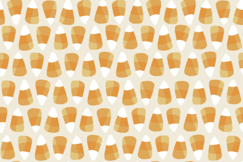 Halloween - Hey, Boo! - Candy Corn on Off White