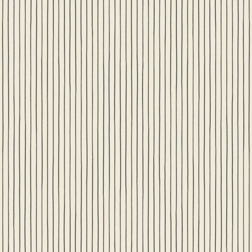 Halloween - Hey, Boo! - Charcoal Black Pinstripes on Off White