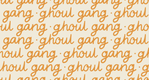 Halloween - Hey, Boo! - Ghoul Gang Halloween on Off White