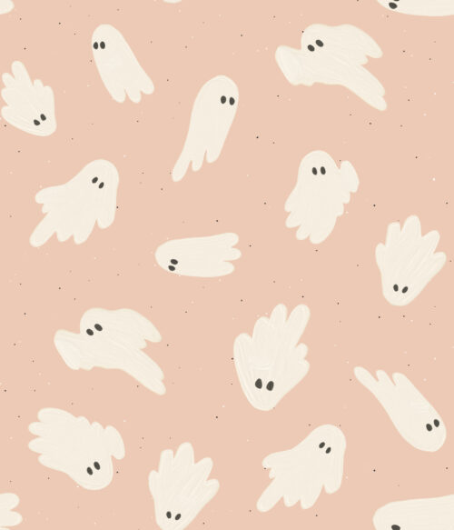 Halloween - Hey, Boo! - Halloween Ghosts on Pink