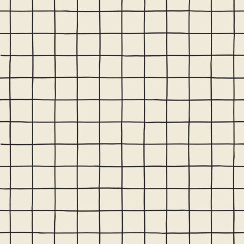 Halloween - Hey, Boo! - Halloween Grid Charcoal Black on Off White