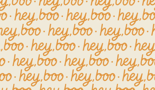 Halloween - Hey, Boo! - Hey Boo Halloween on Off White