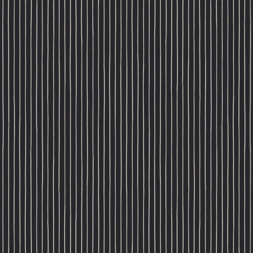 Halloween - Hey, Boo! - Off White Pinstripes on Charcoal Black