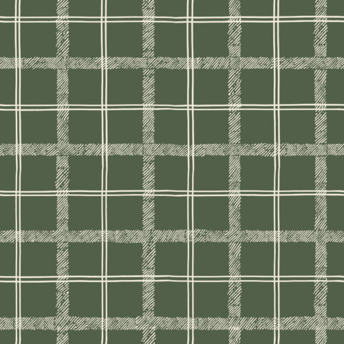 Halloween - Hey, Boo! - Organic Tartan in Green