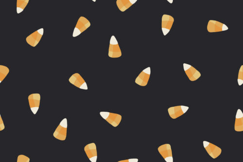 Halloween - Hey, Boo! - Tossed Candy Corn on Charcoal Black