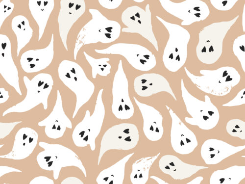 Halloween - Spooktacular - Halloween Ghosts on Blush Pink