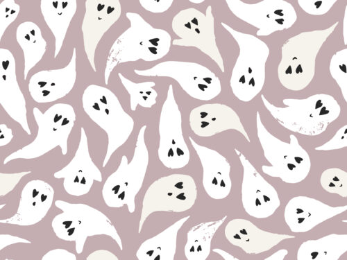 Halloween - Spooktacular - Halloween Ghosts on Lilac