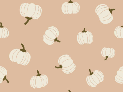 Halloween - Spooktacular - Tossed cream Pumpkins on Blush Pink